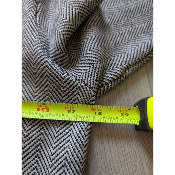 Cynthia Rowley Womens Herringbone Long Sleeve Wool Tunic Dress Black & Gray M - Picture 8 of 8